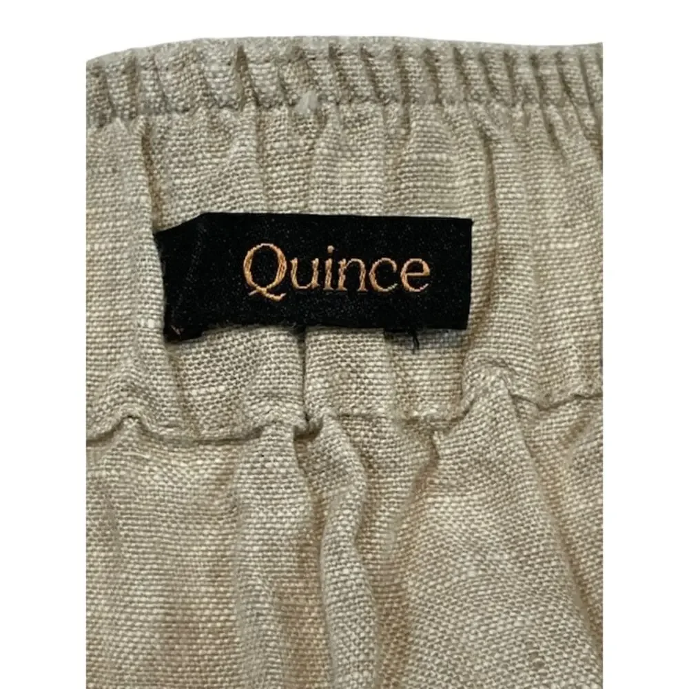Quince-100% European Linen Square Neck Jumpsuit in Flax SZ(S)
